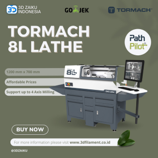 Tormach 8L Lathe Mesin Bubut Besi Keras 1.11 KW LeadShine Motor